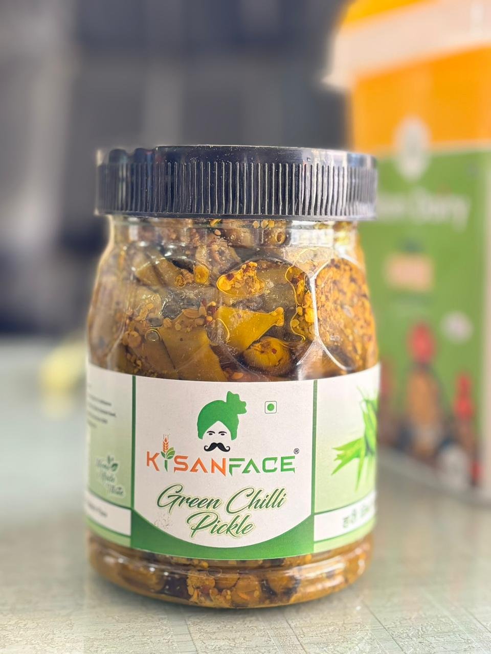 Green Chilly Pickle - Kissan Face